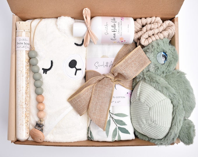 Baby Boy Gift Basket, Baby Shower Gift Box, Newborn Baby Girl, New Baby Gift Box, New Mom Care Package, Baby Girl Gift Box,  Gender Neutral