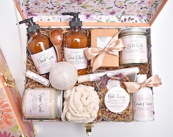 Luxury Spa Gift Basket, Thank You Gift Box, Mom Birthday Gift Box, Large Bath Gift Set, Organic Spa Gift Box, Self Care, Gift Baskets Women