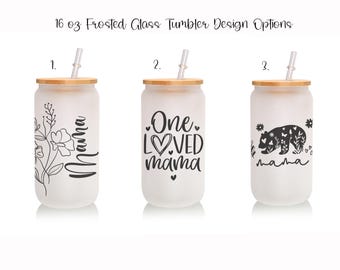 Mama Bear Glass Tumbler, Custom Pregnancy Mug, First Time Mom Gift, Mommy To Be, First Second Trimester Gifts