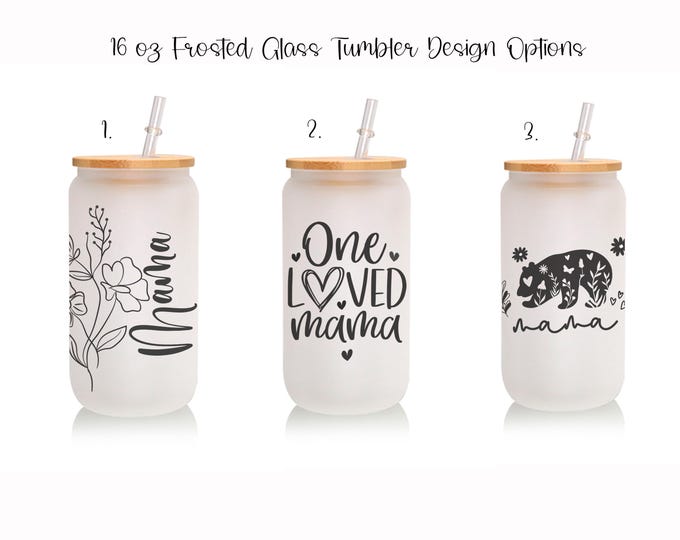 Mama Bear Glass Tumbler, Custom Pregnancy Mug, First Time Mom Gift, Mommy To Be, First Second Trimester Gifts