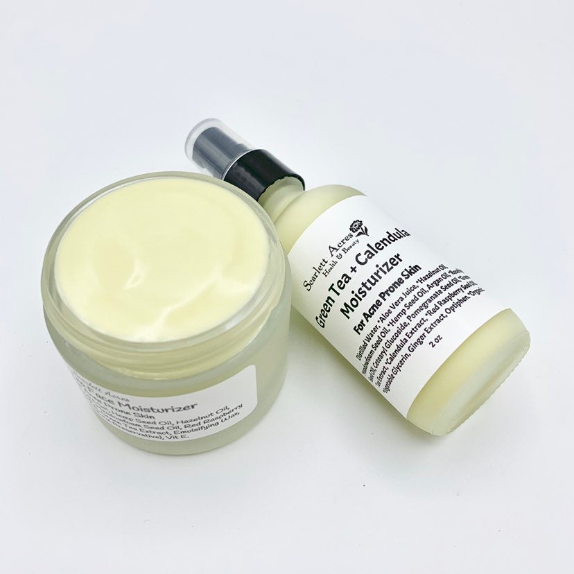 Green Tea Face Lotion, Acne Face Lotion, Oily Skin Moisturizer