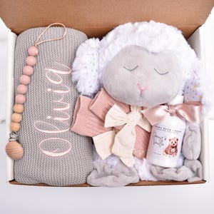 Baby Shower Gift Box, Newborn Baby Girl, New Baby Girl Gift Box,  Personalized Baby Blanket, Baby Boy Gift Basket, Newborn Baby Boy