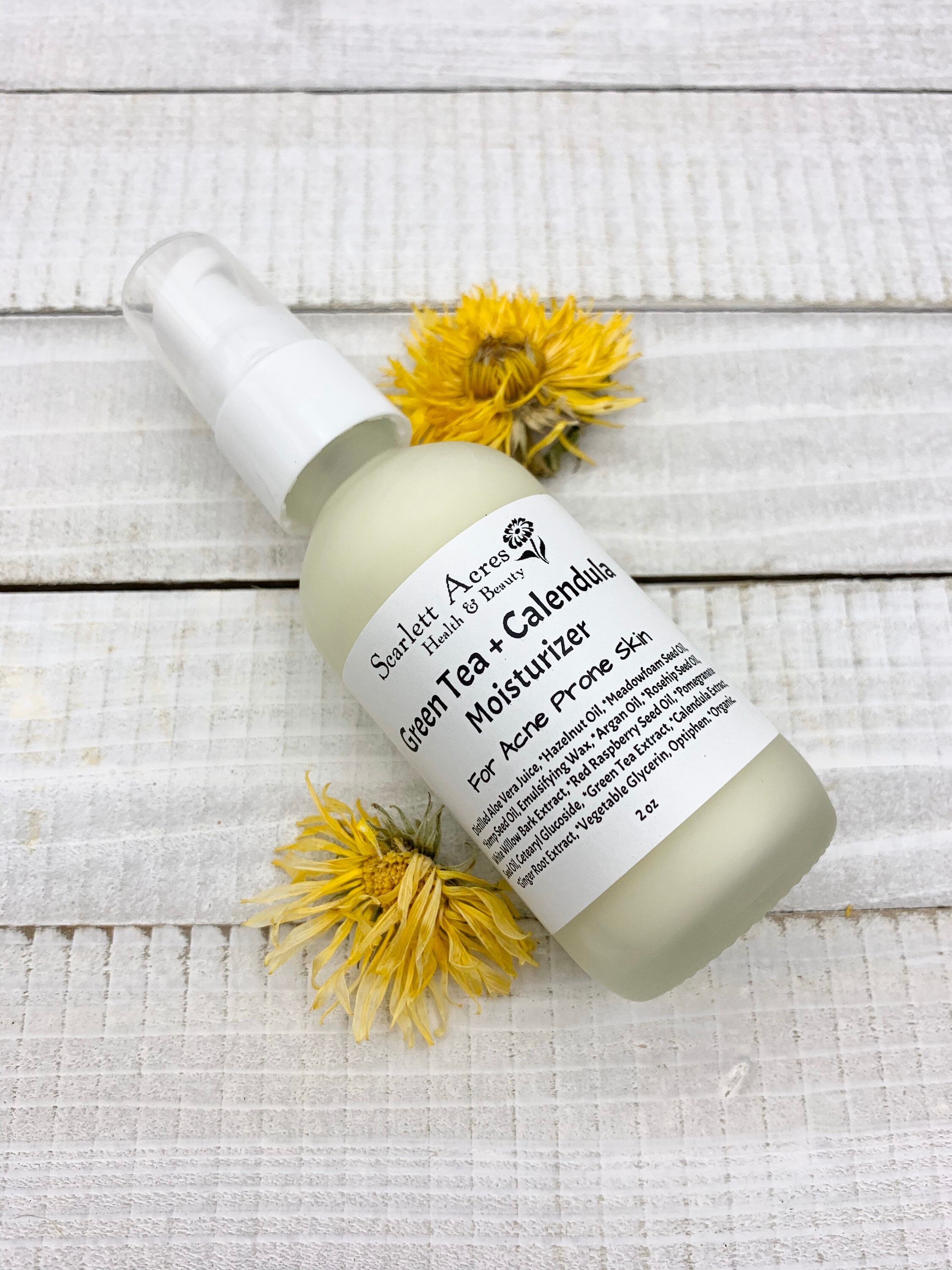 Green Tea Face Lotion, Acne Face Lotion, Oily Skin Moisturizer, Acne