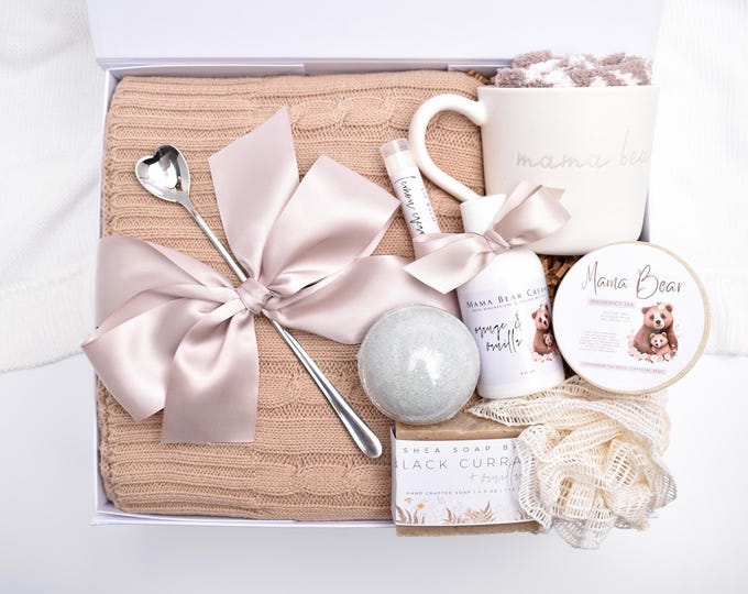 Pregnancy Gift Box, Mama Bear Gift Set, Third Trimester, Postpartum Gift Box, Expecting Mother, First Trimester, Spa Gift Basket