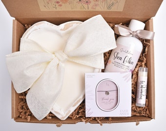 Mothers Day Gift, Mom Birthday Gift Box, Sister Birthday Gift Basket, Thank You Gift Box, Candle Gift Set, Comfort Care Package For Her