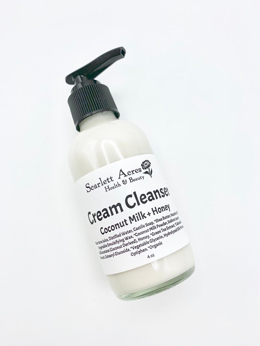 Coconut Milk & Honey Cream Cleanser, Sensitive Skin Face Wash