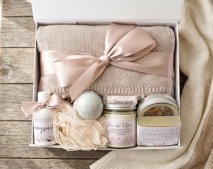 Chemotherapy Patient Gift Basket For Women, Cancer Self Care Package For Her, Breast Cancer Gift Box, Get Well Soon