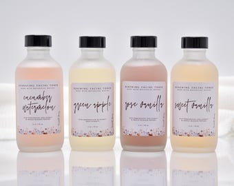 Organic Face Toner, Rose Water, Lavender Vanilla, Natural Facial Toner, Oily Skin, Acne Prone, Mature Skin, Dry Sensitive Skin, Hydrating