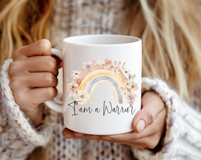 Cancer Coffee Mug, Warrior Mug, Cancer Gifts, Motivational Mug, Inspirational Mug, Personalized Mug, Chemotherapy Gifts, Get Well Soon Gift
