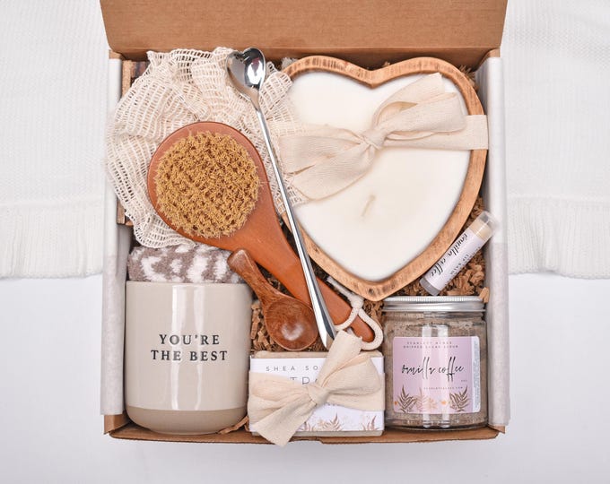 Thank You Gift Box, Coffee Candle Gift Basket, Corporate Appreciation Gifts, Surrogate Mother, Nurse Gift, Care Package For Her, Women