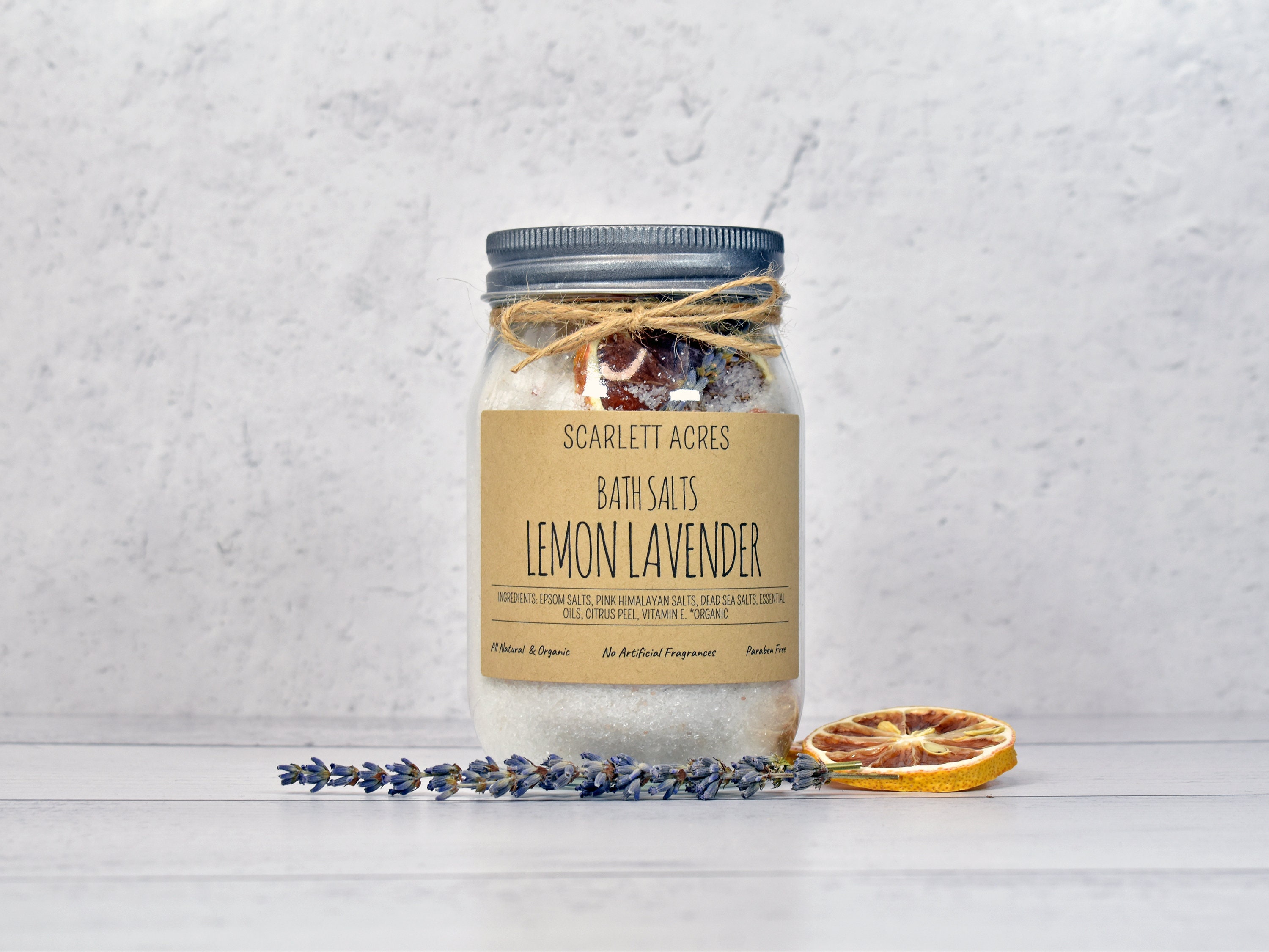 Organic Bath Salts, Orange Lavender Bath Salts, Organic Bath Soak