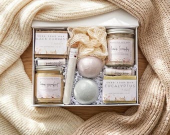 Luxury Spa Gift Box For Women, Organic Spa Gift Set For Her, Mom Birthday Gift, Get Well Soon