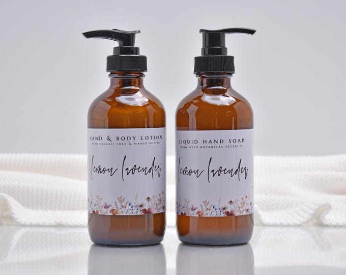 Hand Soap & Lotion Set, Birthday Gifts For Her, Thank You Gifts, Organic Hand Lotion, Natural Hand Soap, Dry Sensitive Skin