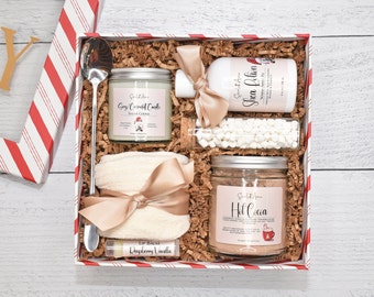 Hot Chocolate Gift Box, Hot Cocoa Gift Set, Christmas Gift Basket, Holiday Gift Box, Gift Baskets Women, Best Friend Gift Box