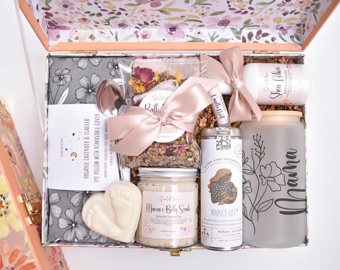 Postpartum Gift Box, New Mom Care Package, New Mom Gift Basket, Pregnancy Gift Box, New Mother Gift Set, 3rd Trimester, First Time Mommy