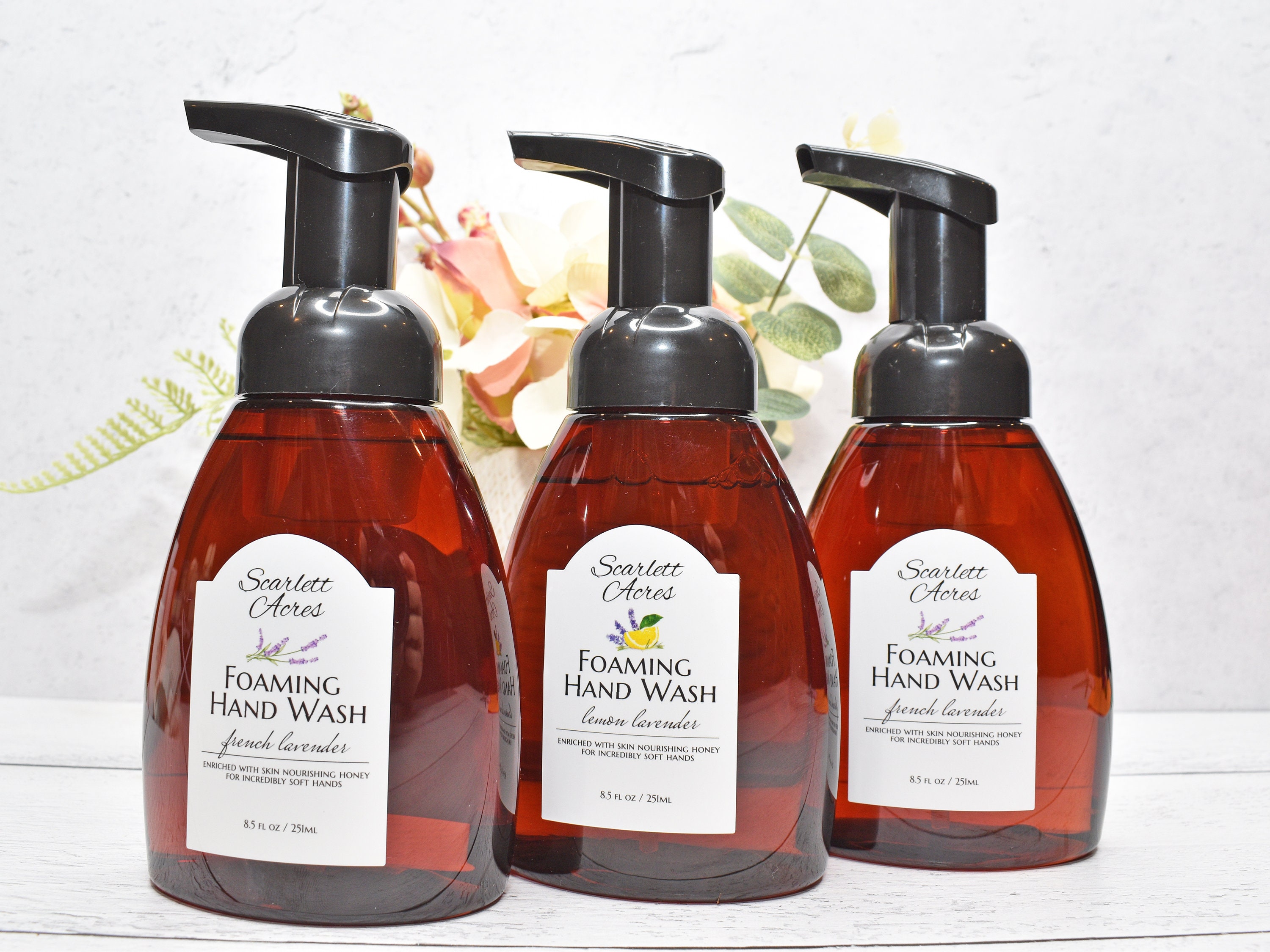 Honey Foaming Hand Soap, Natural Hand Soap, Organic Hand Soap, Lemon Lavender Hand Soap