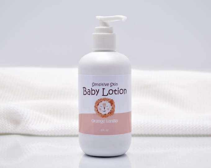 Organic Coconut Milk & Shea Butter Baby Lotion, Orange Vanilla Cream, Natural Lotion, Mango Butter, Sensitive Skin Lotion, Eczema Cream