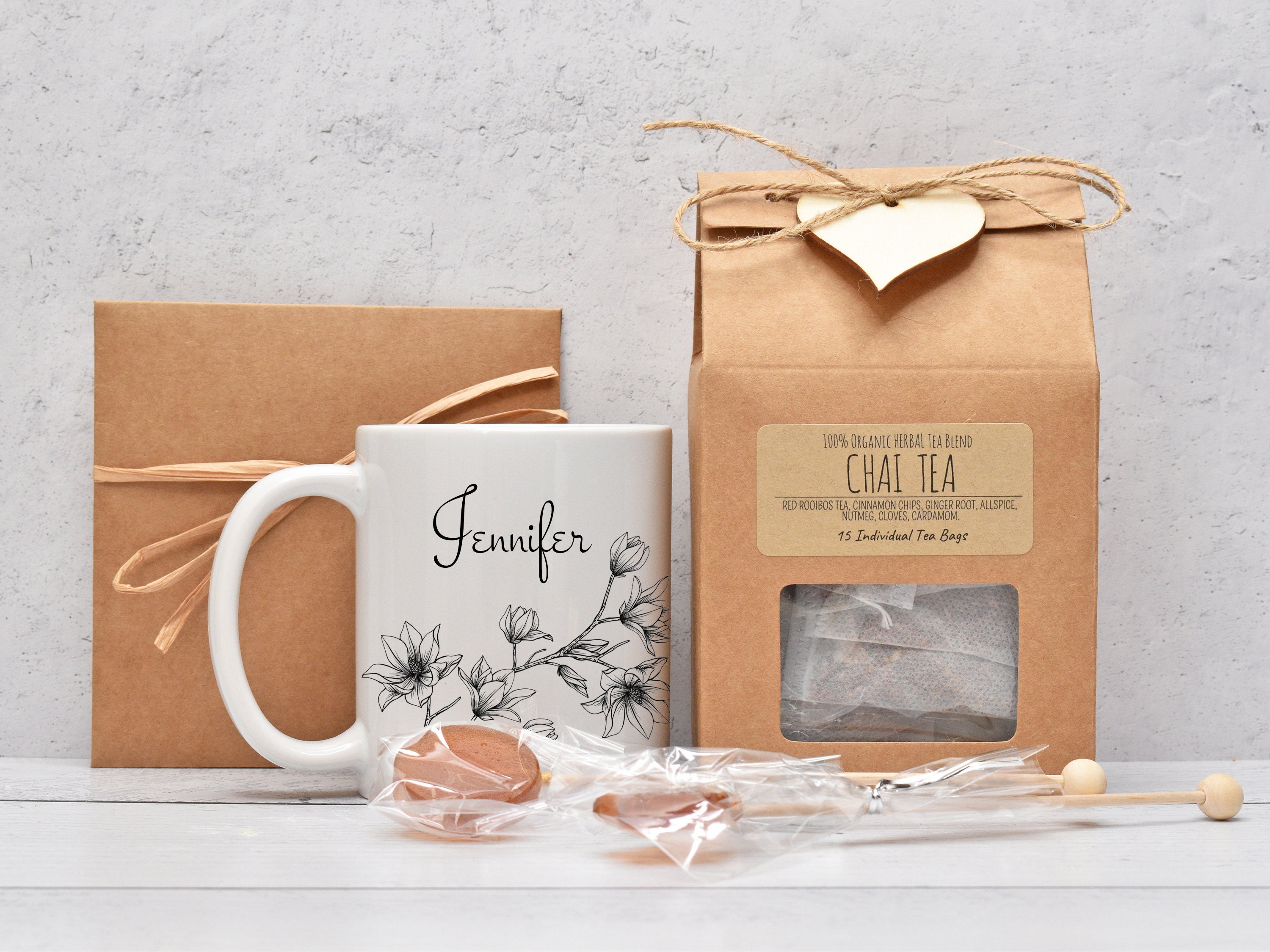 Tea And Mug Gift Set Gift Baskets For Women Mom Birthday Etsy