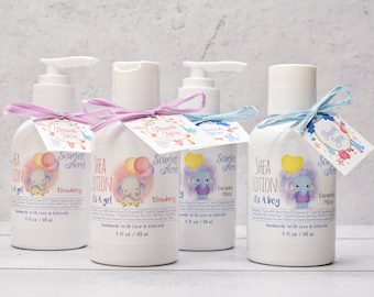 6 It's A Girl Lotion Favors, Baby Shower Favors, It's A Boy Favor, Baby Elephant Lotion Favors, Pink Lotion Favors, Baby Blue Favors