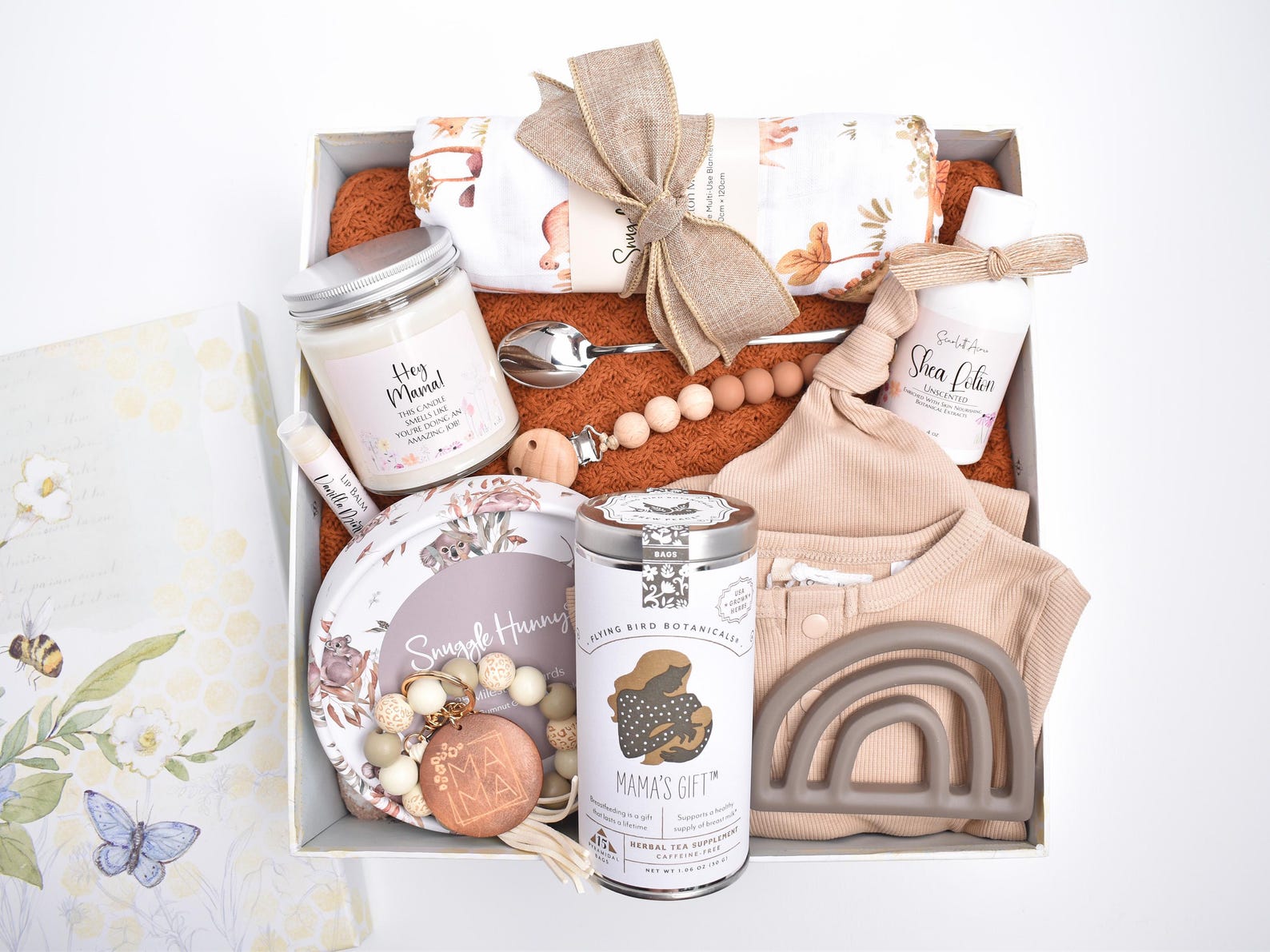 Organic Baby Girl Gift Box, Baby Boy Gift Box, New Mom and Baby Gift ...