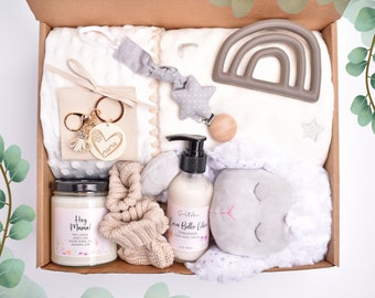 Baby Shower Gift Box, Newborn Baby Girl, New Baby Gift Box, New Mom Care Package, Baby Girl Gift Box, Baby Boy Gift Basket, Gender Neutral