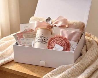 Large Cancer Gift Box For Women, Chemotherapy Care Package For Her, Encouragement Tea & Mug Gift Basket