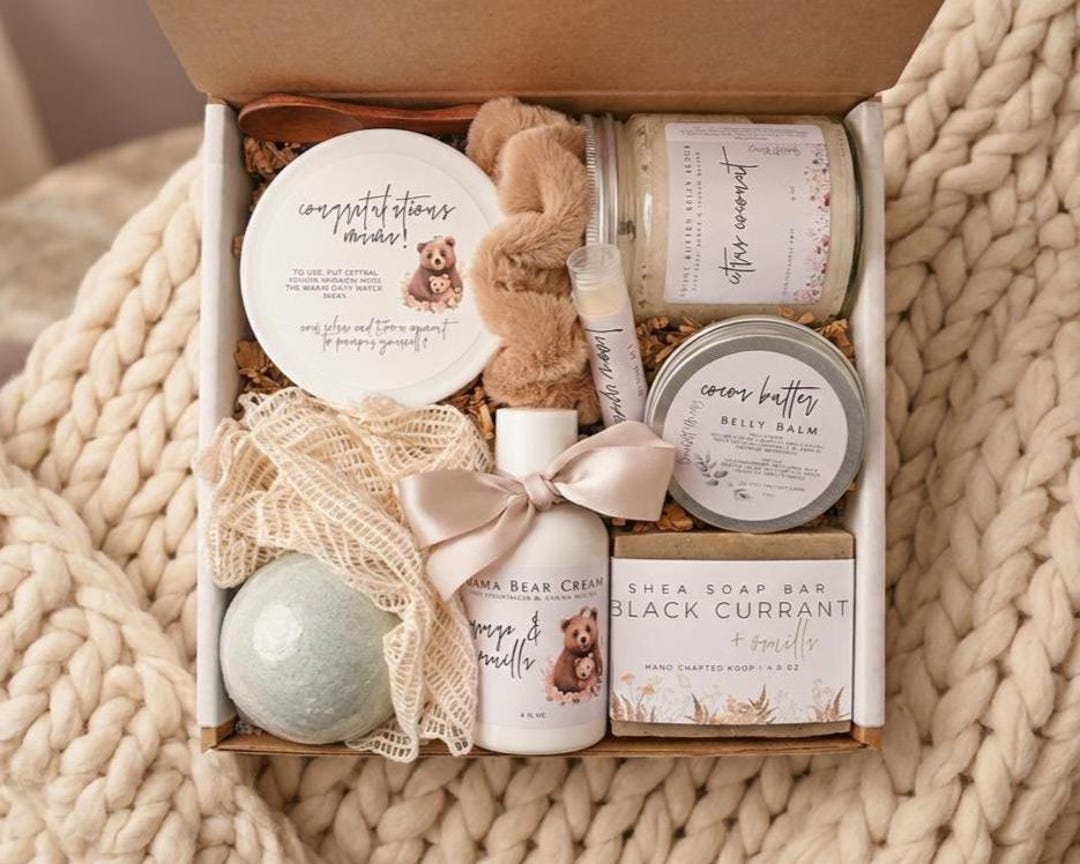 Mom to Be Self Care Spa Gift Box, Pregnancy Pamper Gift Basket, Second ...