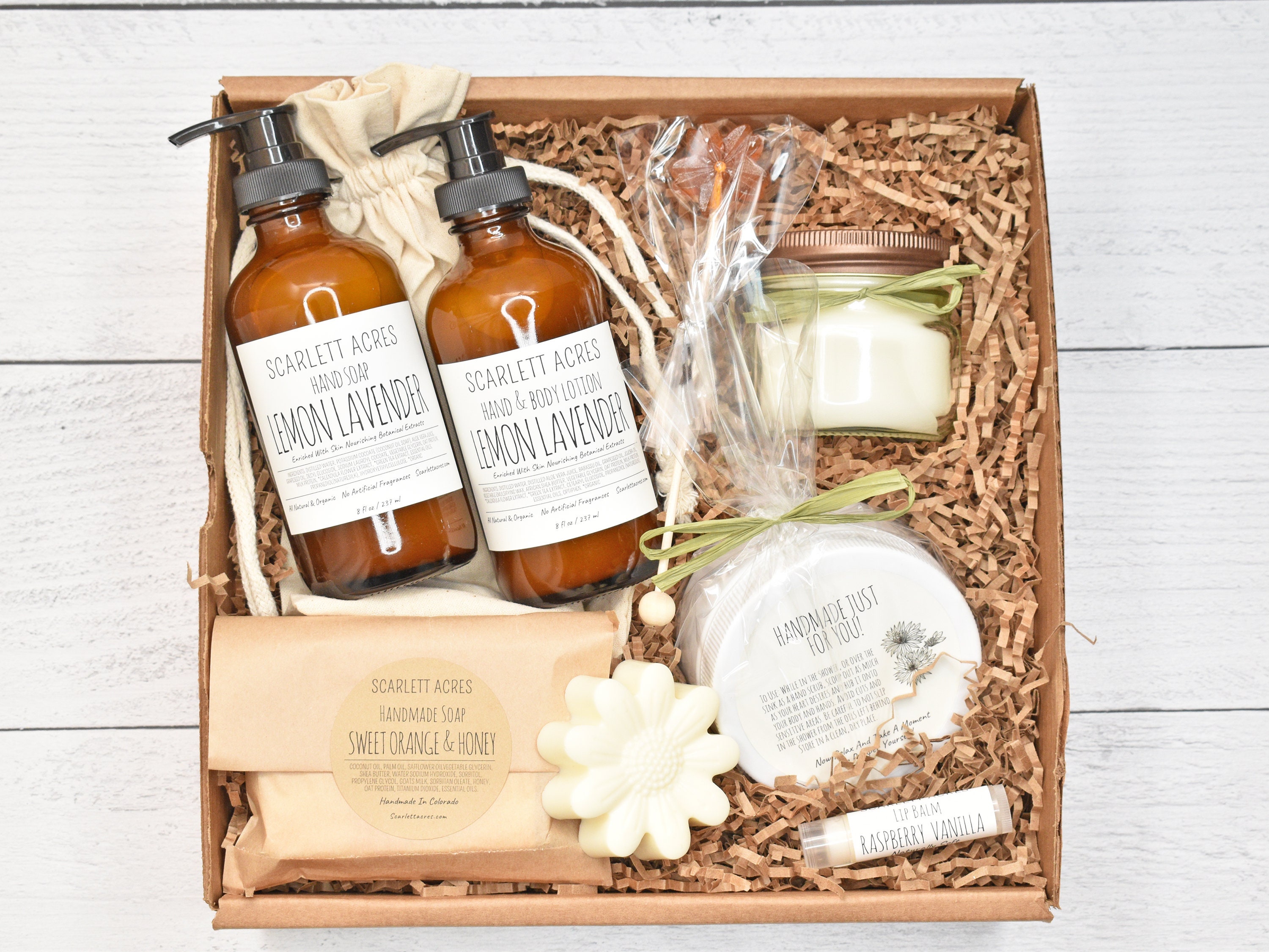 Birthday Gifts For Her, Spa Gift Basket, Thank You Gift Box, Organic