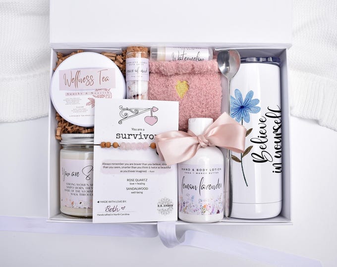 Cancer Care Package, Chemo Care Package, Breast Cancer Gift Basket, Cancer Gift Box, Comfort Care package, Cancer Survivor, Warrior Bracelet