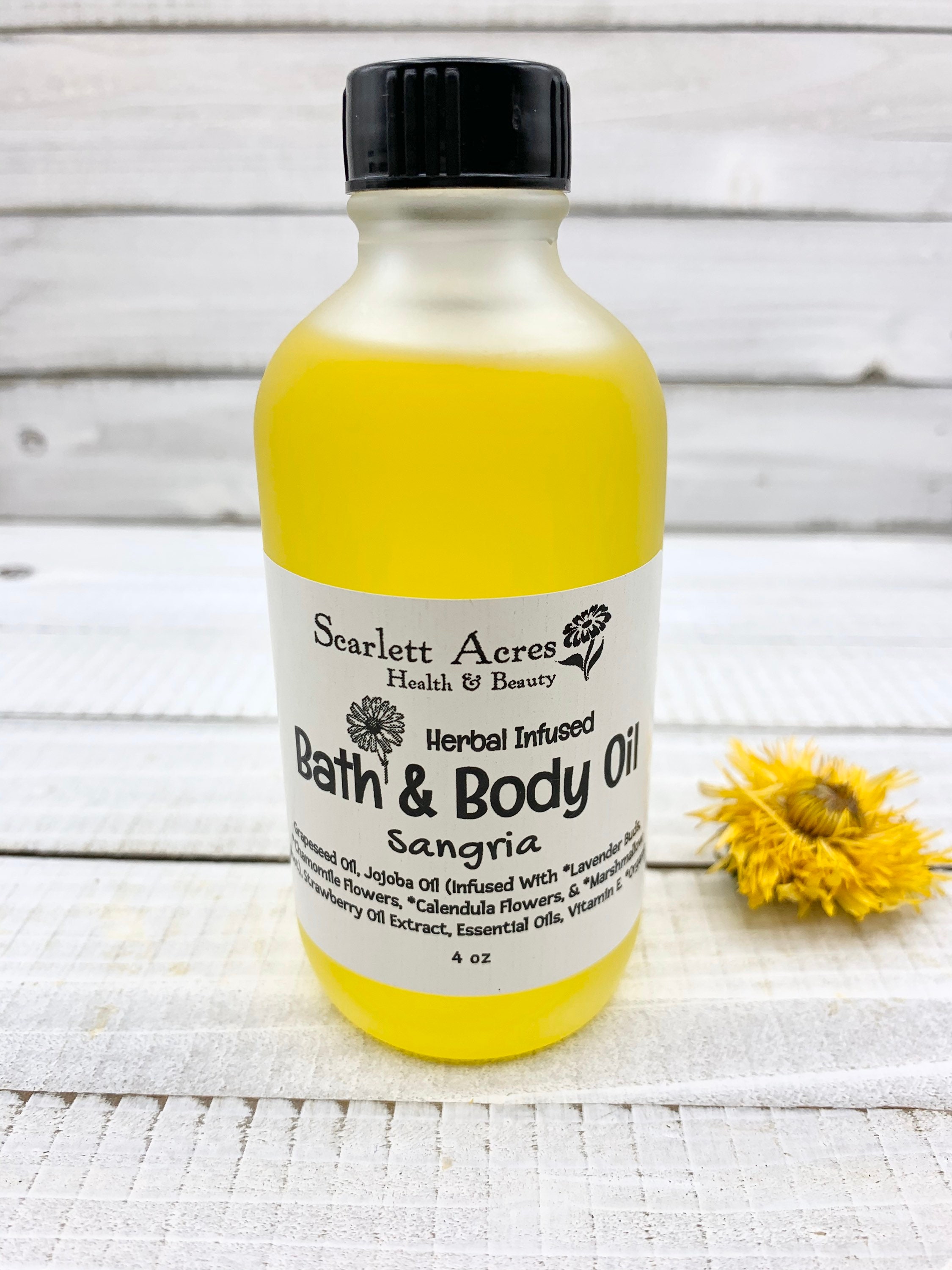 Herbal Infused Body Oil, Botanical Body Oil, Organic Bath Oil, Organic