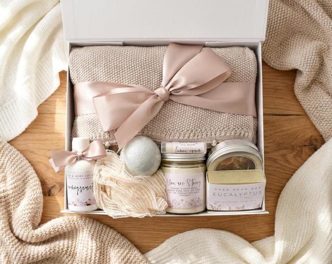 Chemotherapy Patient Gift Basket For Women, Cancer Self Care Package For Her, Breast Cancer Gift Box, Get Well Soon