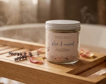 Magnesium Bath Salts, Lemon Lavender Bath Soak, Citrus Bath Salts, Eucalyptus Bath Soak, Calming Bath Soak, Relaxing Bath Soak