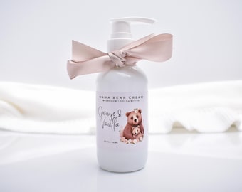 Orange Vanilla Cocoa Butter Magnesium Cream, Stretch Mark Lotion, Stretch Mark Cream, Magnesium Lotion, Mango Butter, Organic Belly Cream