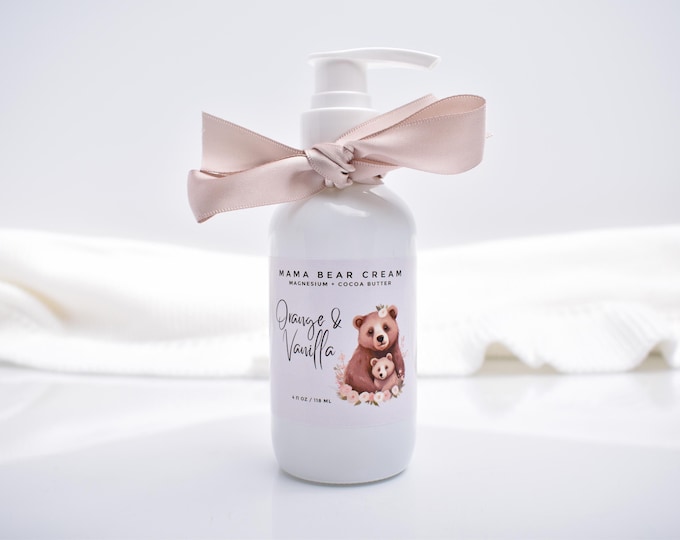 Orange Vanilla Cocoa Butter Magnesium Cream, Stretch Mark Lotion, Stretch Mark Cream, Magnesium Lotion, Mango Butter, Organic Belly Cream