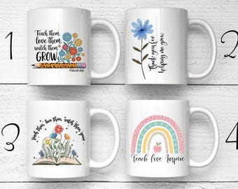 Teacher Mugs, Teacher Gifts, Personalized Mug, Teacher Appreciation, Teacher Thank You, Teacher Birthday Gift, Coffee Mugs