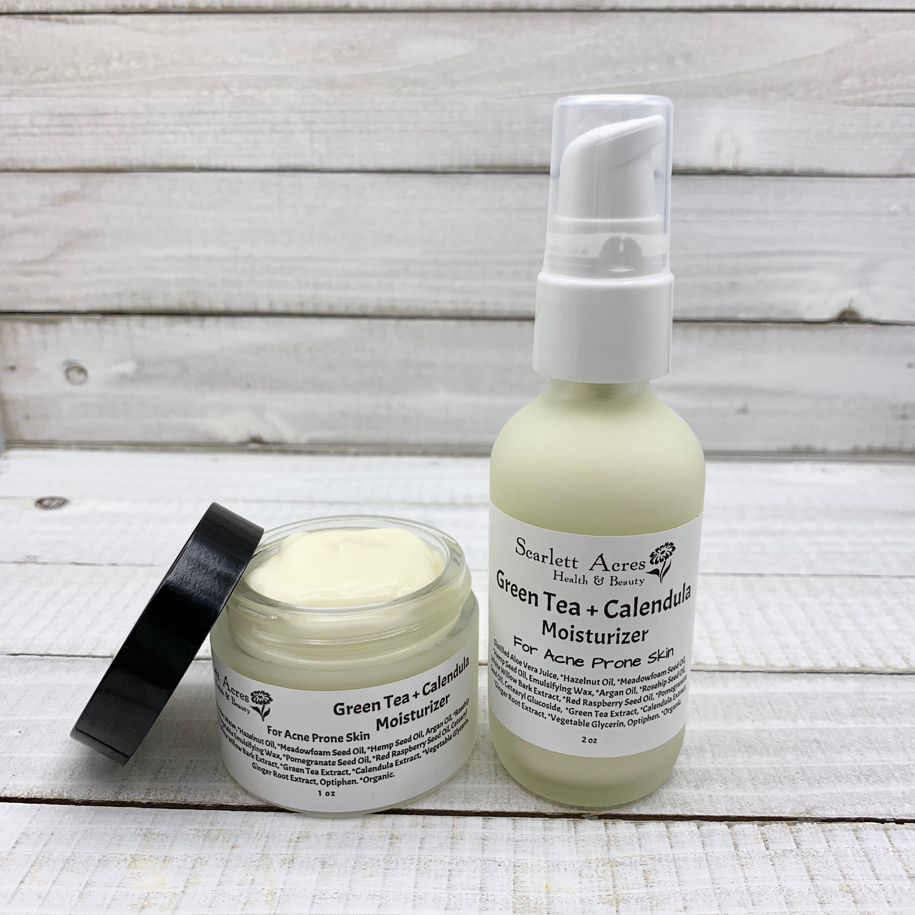 Green Tea Face Lotion, Acne Face Lotion, Oily Skin Moisturizer, Acne