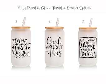 You Got This IVF Glass Tumbler, Fertility Mug, Infertility Gifts, Transfer Day Gifts, Positive Vibes,  Inspirational Mug