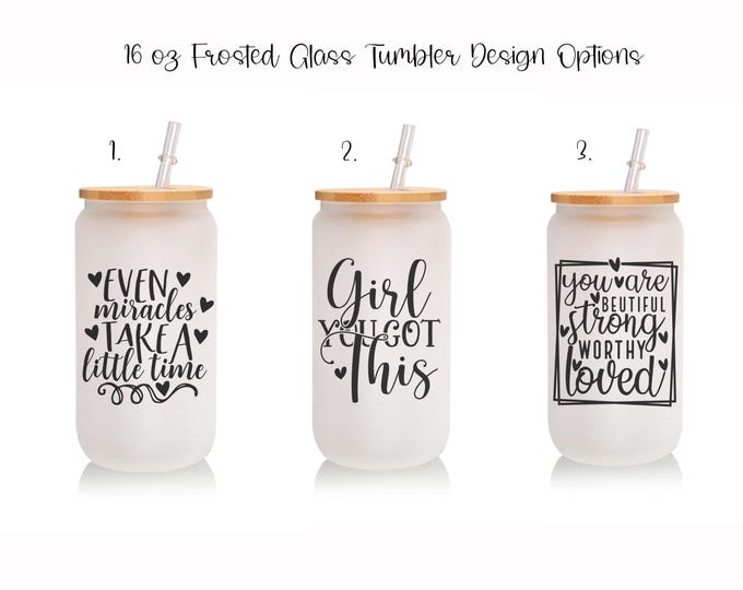You Got This IVF Glass Tumbler, Fertility Mug, Infertility Gifts, Transfer Day Gifts, Positive Vibes,  Inspirational Mug