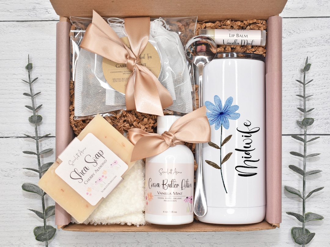 Midwife Gift Basket, Midwife Appreciation, Thank You Gift Box, Tea and