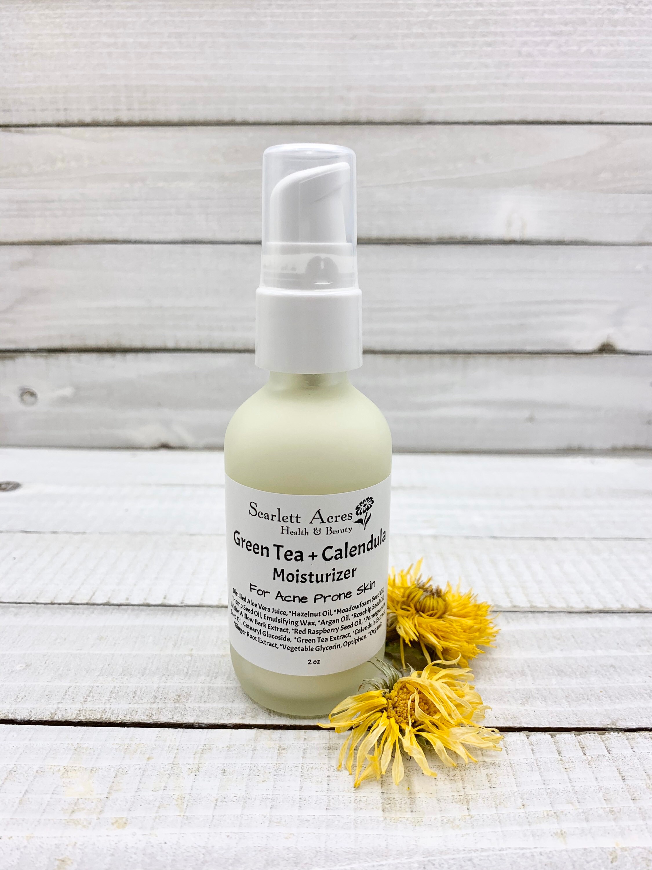 Green Tea Face Lotion, Acne Face Lotion, Oily Skin Moisturizer, Acne