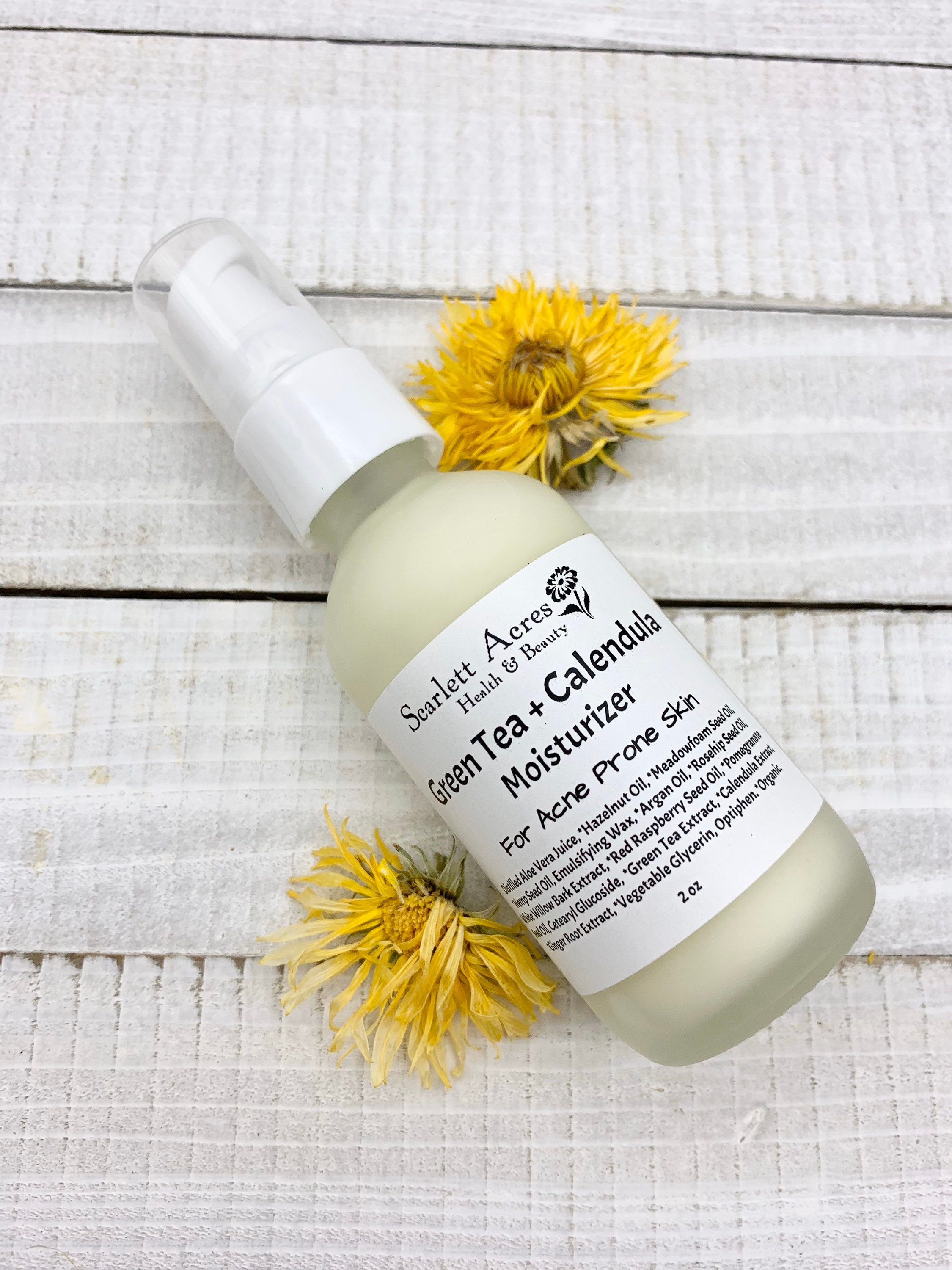 Green Tea Face Lotion, Acne Face Lotion, Oily Skin Moisturizer, Acne