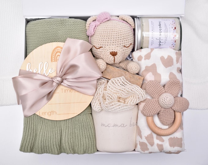 Newborn Baby Girl Gift Box, Newborn Baby Boy Gift Basket, Baby Shower Gift Box, Mom And Baby, Gender Neutral, New Mother Gift Set