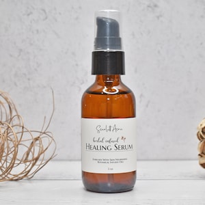Healing Facial Serum, Acne Scars, Acne Cleansing Oil, Oily Skin, Organic Facial Serum, Dry Sensitive Skin, Eczema Serum, Butterfly Rosacea