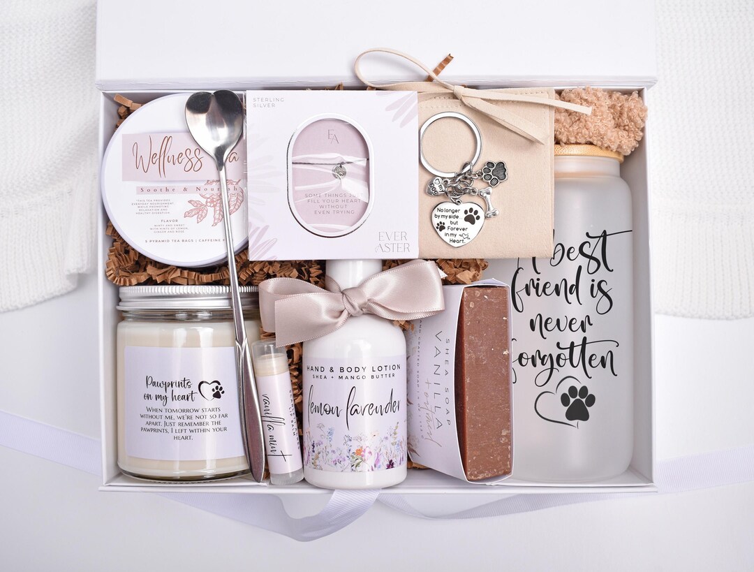 Loss of Dog Gift Box, Pet Memorial, Paw Print Bracelet, Pet Sympathy ...