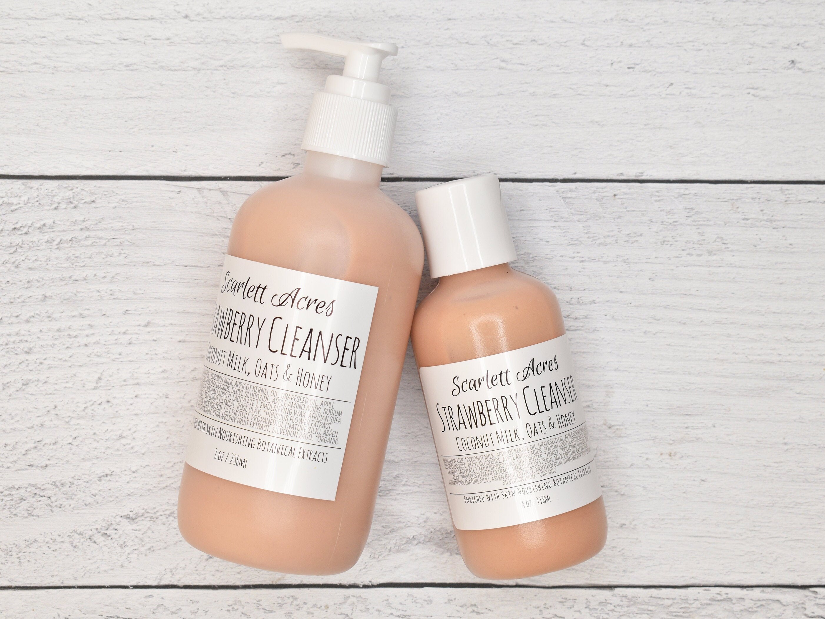 Strawberry Cream Cleanser, Coconut Milk Cleanser, Moisturizing Face