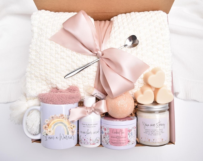 Cancer Care Package, Breast Cancer Gift Basket, Cancer Gifts For Women, Breast Cancer Survivor, Pink Cancer Gift Box, Chemo Care Package