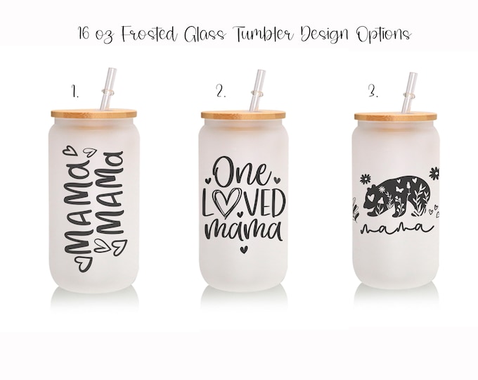 Mama Bear Glass Tumbler, Custom Pregnancy Mug, First Time Mom Gift, Mommy To Be, First Second Trimester Gifts