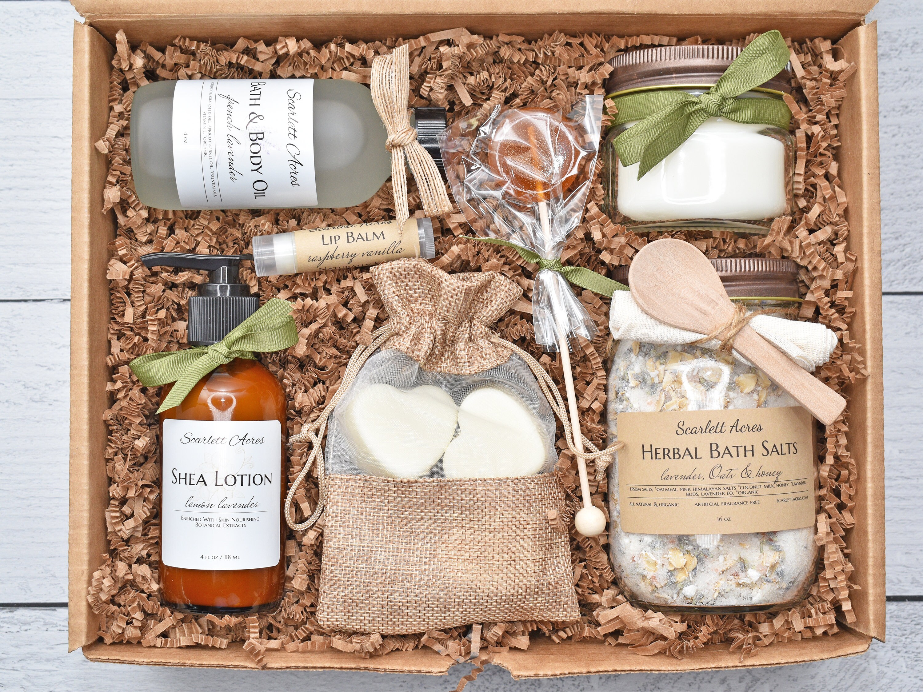 Natural Spa Gift Set, Large Bath Gift Set, Mom Birthday Gift Box, Organic Spa Gift Box, Spa Gift