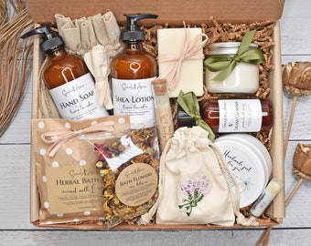 Luxury Spa Gift Basket, Mothers Day Gift Box, Birthday Gifts Her, Large Bath Gift Set, Organic Spa Gift Box, Self Care, Gift Baskets Women