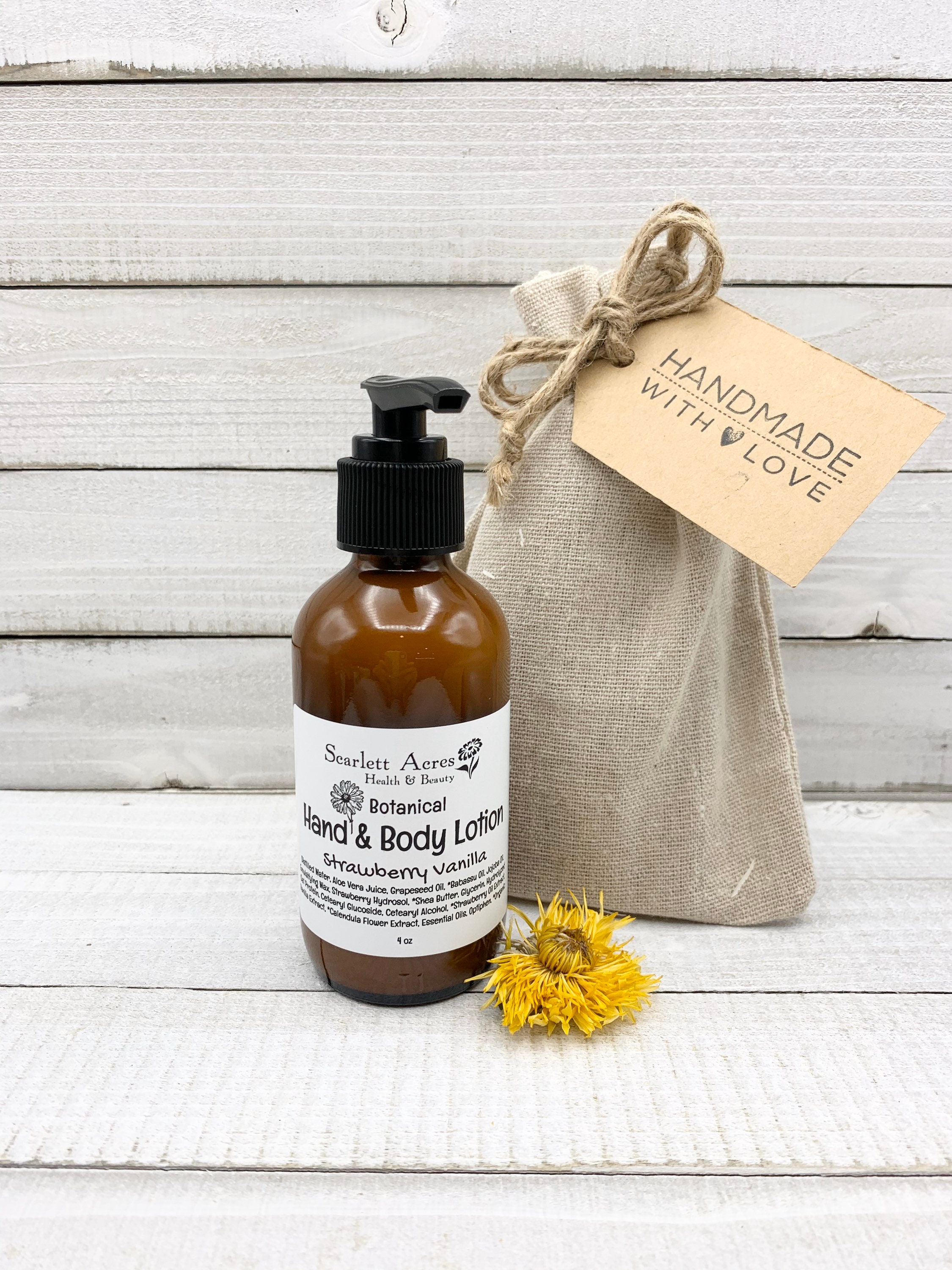 Botanical Lotion, Jojoba Oil Lotion, Natural Body Lotion, Handmade
